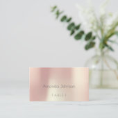 Rosa Gold Gold Hochzeitsreise-Place Pack Plac Platzkarte (Stehend Vorderseite)