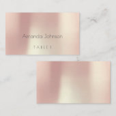 Rosa Gold Gold Hochzeitsreise-Place Pack Plac Platzkarte (Vorne/Hinten)