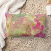Rosa, Gold, grünes Marmorkissen Lendenkissen (Decke)