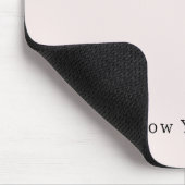 Rosa Gold Herz Kette Mousepad (Ecke)