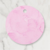 Rosa Gold Herzchen Glücklicher Valentinstag Geschenkanhänger (Rückseite)