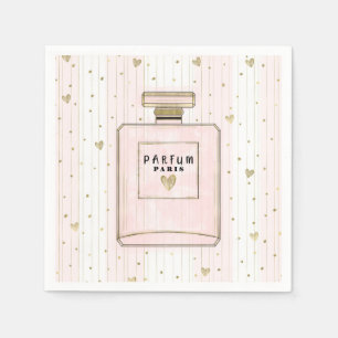 Rosa & Gold Herzen Paris Parfum Schick Mode Serviette