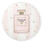 Rosa & Gold hören Paris Parfum Chic Mode Keramikknauf (Vorderseite)