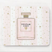 Rosa & Gold hören Paris Parfum Chic Mode Mousepad (Vorne)