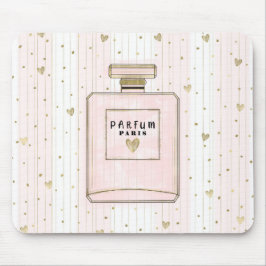 Rosa & Gold hören Paris Parfum Chic Mode Mousepad