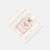 Rosa & Gold hören Paris Parfum Chic Mode Serviette (Ecke)