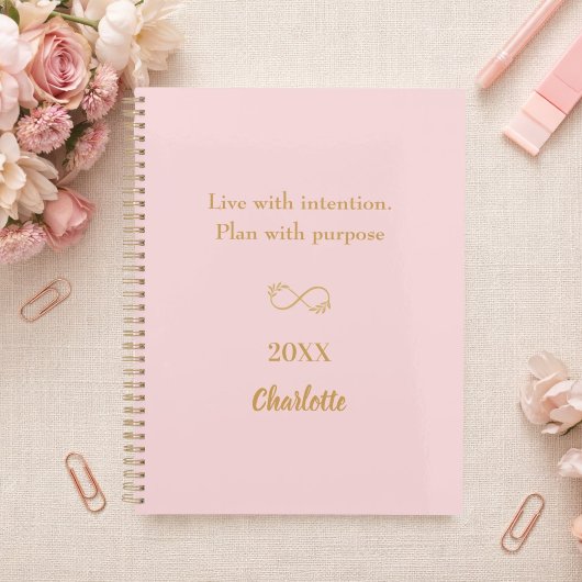 Rosa Gold-Inspirationszitat 2027 Planer