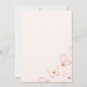 Rosa Gold Kleine Schmetterling dreht einen Geburts Einladung (Rückseite)