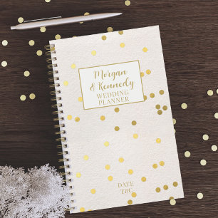 Rosa Gold Konfetti-Hochzeitsplaner für Paare Planer