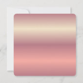 Rosa & Gold Laub Braut zu sein Einladung | Schick (Rückseite)