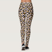 Rosa Gold Leopardenmuster Leggings (Rückseite)