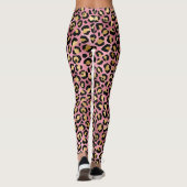 Rosa Gold Leopardenmuster Leggings (Rückseite)