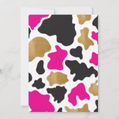 Rosa Gold Letzte Rodeo Junggeselinnen-Abschied Ein Einladung (Rückseite)