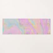 Rosa Gold Liquid Swirl Rainbow Marmor Yogamatte (Vorderseite (Horizontal))