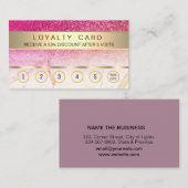 Rosa Gold Loyalty Card Salon Makeup Künstler Treuekarte (Vorne/Hinten)