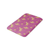 Rosa Gold Magisches Einhorn Badematte (Schrägansicht)