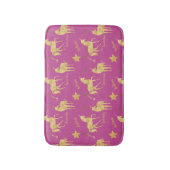 Rosa Gold Magisches Einhorn Badematte (Vorderseite Vertikal)