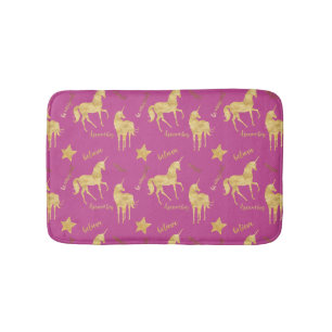 Rosa Gold Magisches Einhorn Badematte