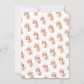 Rosa Gold Märchenblume Prinzessin Pferdewagendusch Einladung (Rückseite)