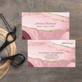 Rosa Gold Marmor Agate Beauty Business Cards Visitenkarte