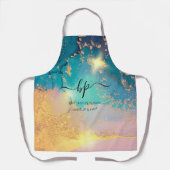 Rosa Gold-Marmor-Geschäftspersonal Einheitliches M Schürze (Vorderseite)