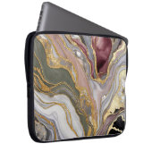 Rosa Gold Marmor Laptop Hülle Luxus Case (Vorne Rechts)