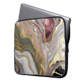 Rosa Gold Marmor Laptop Hülle Luxus Case (Vorderseite Links)