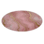 Rosa Gold Marmor Luxus Abstrakt Schneidebrett (Ecke)
