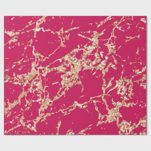 Rosa Gold Marmor Stone Geschenkpapier (Flach)