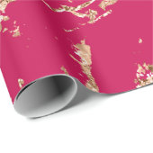 Rosa Gold Marmor Stone Geschenkpapier (Rolleneckpunkt)