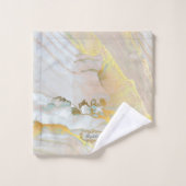 Rosa Gold Mit Monogramm Badhandtuch Set (Waschlappen)