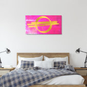 Rosa Gold Moderne Abstrakte Canvas drucken Leinwanddruck (Insitu (Schlafzimmer))