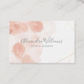 Rosa Gold Moderne Kunst Flüssige Wasserfarbe Visitenkarte (Vorderseite)