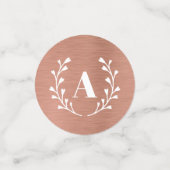 Rosa-Gold-Monogramm jedes Personalisierte Anfangss Konfetti (Klein Vorderseite)