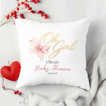 Rosa & Gold “Oh Girl” Gold-Typografie-Baby-Party