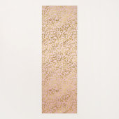 Rosa Gold Ombre Leopard Print Yogamatte (Rückseite)