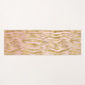 Rosa Gold Ombre Leopard Print Yogamatte (Vorderseite (Horizontal))