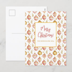 Rosa Gold Ornamente Vintage Weihnachten