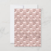 Rosa Gold Paris Quinceñera Celebration Einladung (Rückseite)