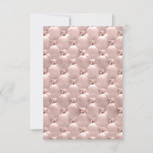 Rosa Gold Paris Quinceñera Celebration Einladung (Rückseite)