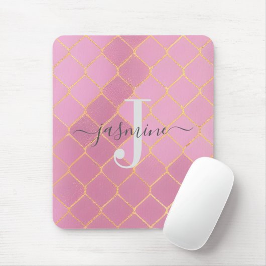Rosa Gold Personalisiert Mousepad (Mit Mouse)