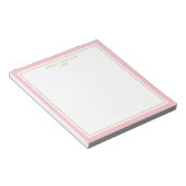 Rosa Gold Personalisiert Notizblock (angewinkelt)