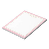 Rosa Gold Personalisiert Notizblock (Rotiert)