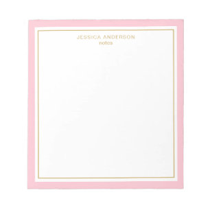 Rosa Gold Personalisiert Notizblock