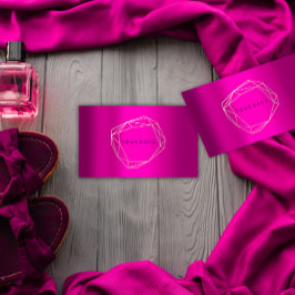 Rosa Gold Poligonal Frame Geometric Visitenkarte