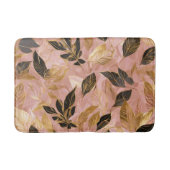 Rosa Gold Popular Boho Blätter Collection Badematte (Vorderseite)