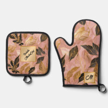 Rosa Gold Popular Boho Blätter Collection