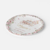 Rosa Gold Princess Geburtstagsfeier Pappteller (Schrägansicht)