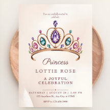 Rosa Gold Prinzessin Crown Royal Märchenparty