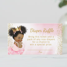 Rosa Gold Prinzessin Tutu Baby Shower Windelraffel